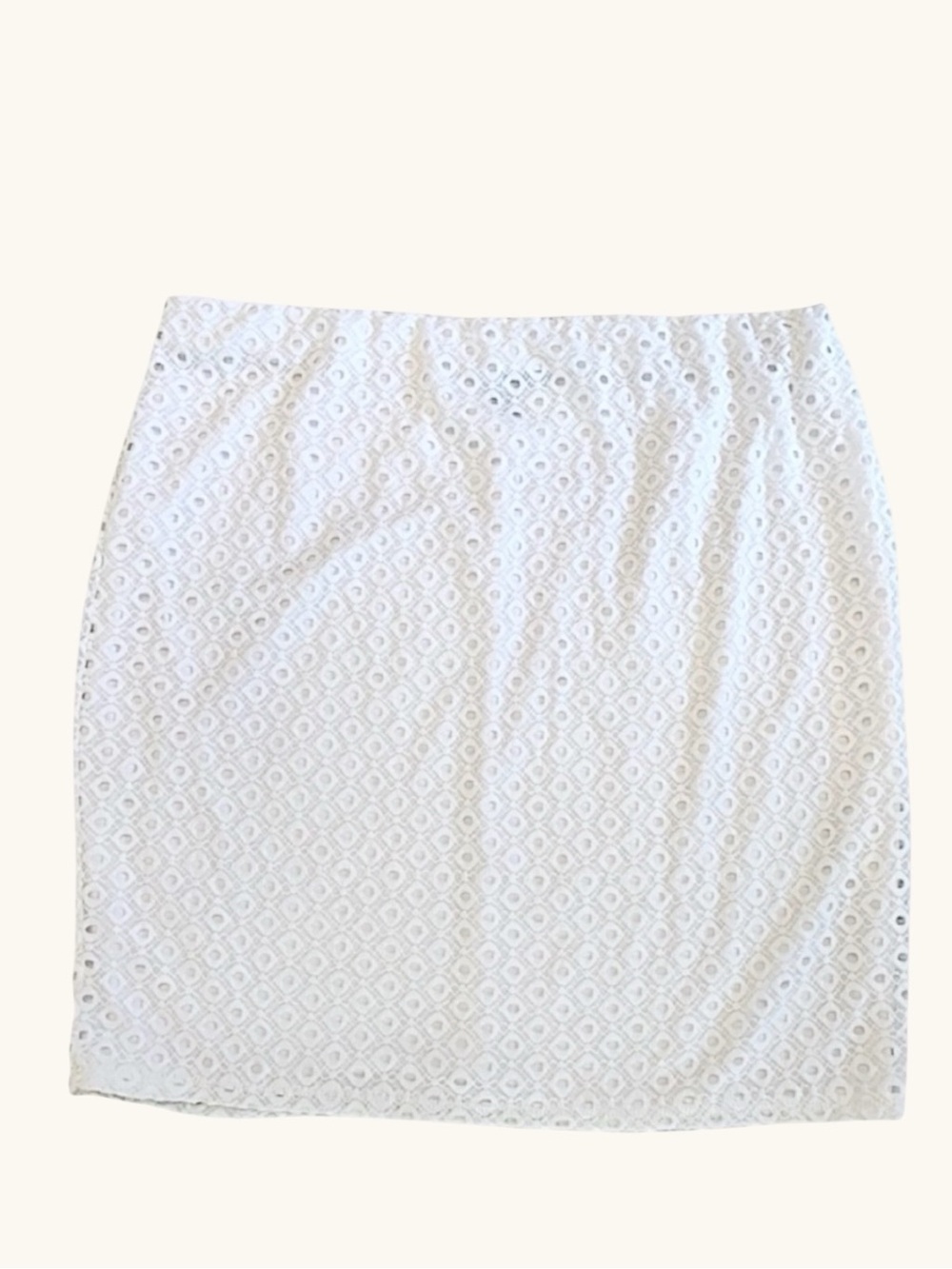 ALFANI Sz 16W White Eyelet Pull-On Skirt